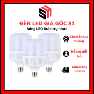 003 Bóng Đèn Led Bulb Trụ Nhựa  5W- 30W Siêu Sáng ,Tiết Kiệm Điện