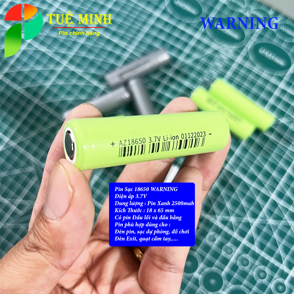 Pin sạc 18650 / pin 18650 3.7V 2000mah/ 2500mah đầu bằng, đầu lồi, dùng cho quạt MINI,đèn pin,Tông Đơ,Sạc Dự phòng