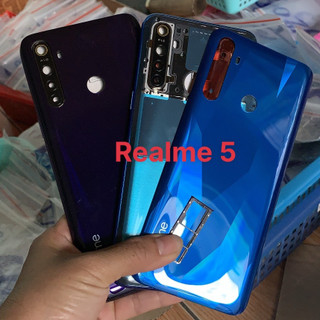Bộ vỏ Điện thoại Realme 5 / Realme 5s zin (kèm kính camera,nút bấm)