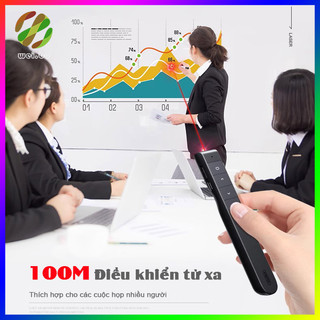 Bút Trình Chiếu Powerpoint Bút trình diễn laser Trình chiếu Giảng dạy Bút lật trang Có thể sạc Khoảng cách điều khiển từ