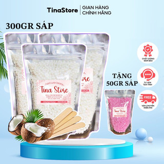 300g sáp wax lông nóng hard wax bean tặng kèm 50g sáp dừa mix màu cao cấp vào que gỗ - tinastore29