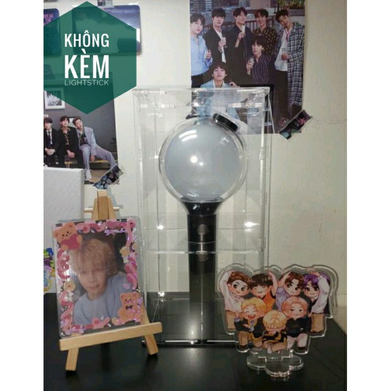 Hộp mica trưng bày - không kèm Lightstick, không kèm đá màu