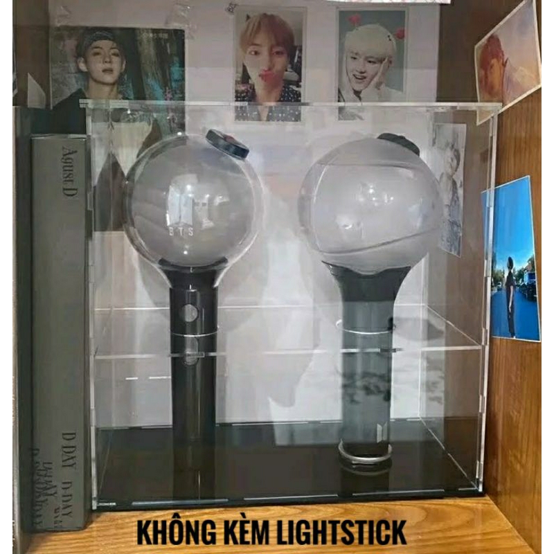 Hộp mica trưng bày - không kèm Lightstick, không kèm đá màu
