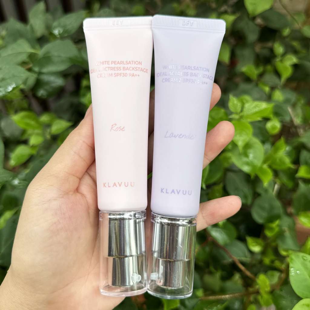 Kem Lót Klavuu White Pearlsation Ideal Actress Backstage Cream SPF30 PA++ Rose Lavender Mint 30ml Nâng Tone Đều Màu Da