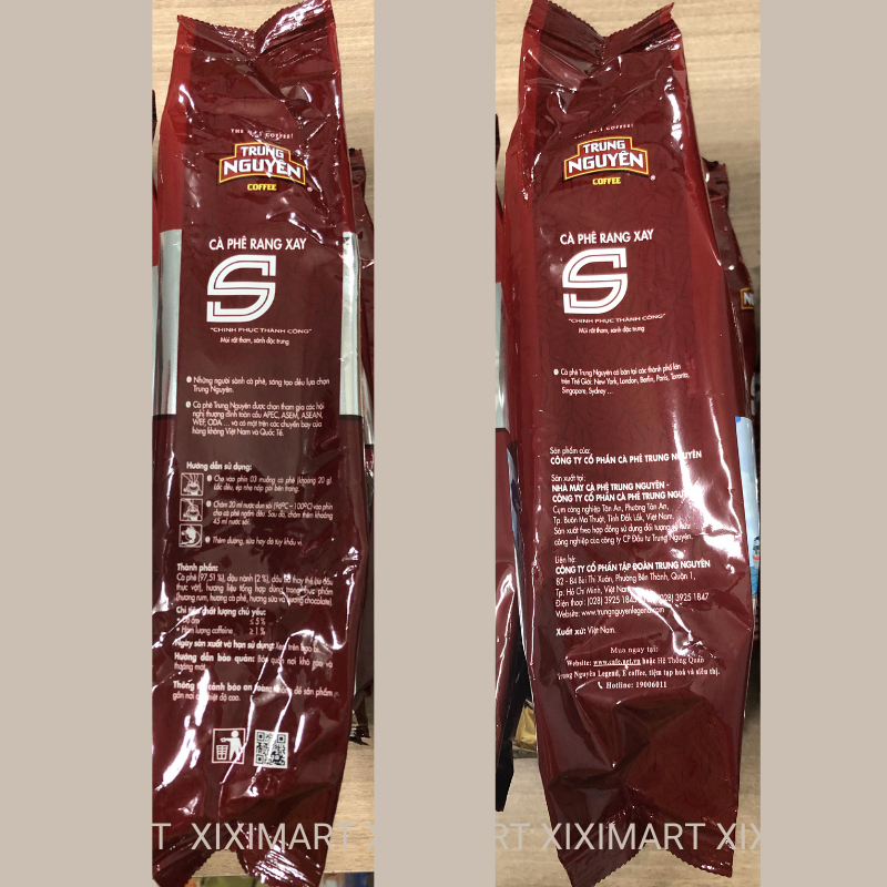 Cà phê rang xay Trung Nguyên chữ S bịch 500gr pha phin cà phê Chinh Phục Trung Nguyên Legend