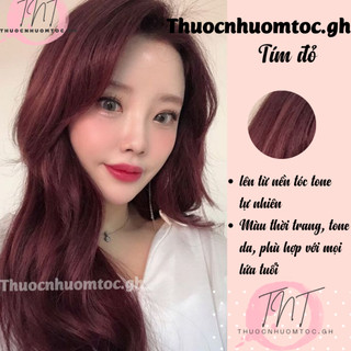 Thuốc nhuộm tóc màu tím đỏ - mikeche.hair