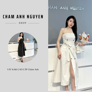 Châm anh nguyễn váy kaki cao cấp châm anh