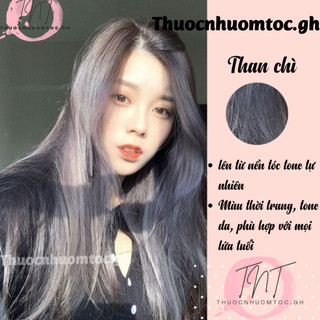 Thuốc nhuộm tóc Than chì + tặng oxy trợ dưỡng - mikeche.hair