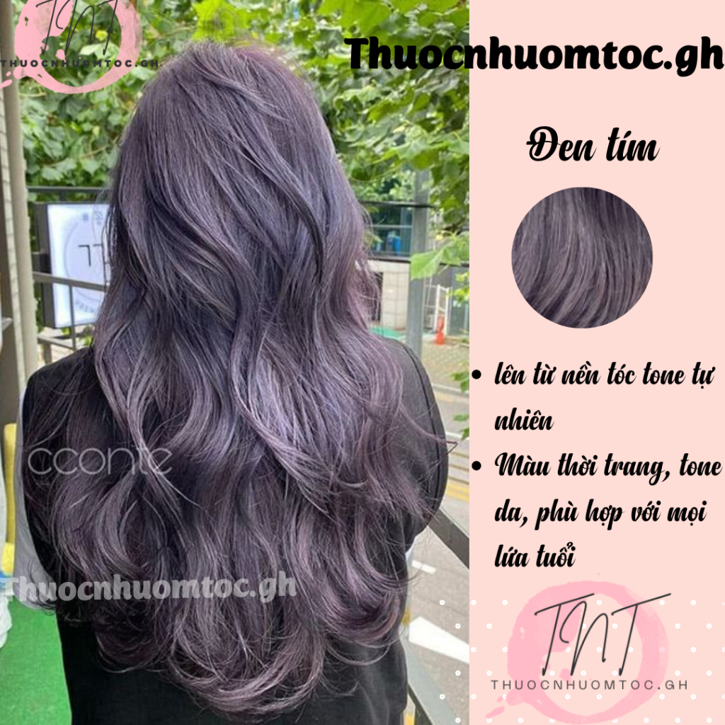thuốc nhuộm tóc màu đen tím