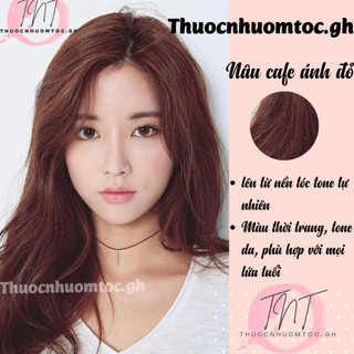 thuốc nhuộm tóc nâu cafe ánh đỏ + oxy trợ dưỡng - mikeche.hair