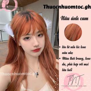 thuốc nhuộm tóc nâu ánh cam + tặng oxy trợ dưỡng - mikeche.hair