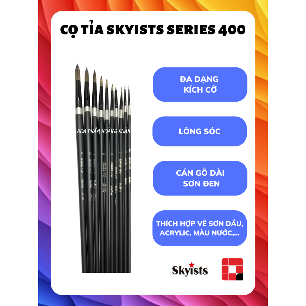 Cọ đầu tròn Skyists Series 400