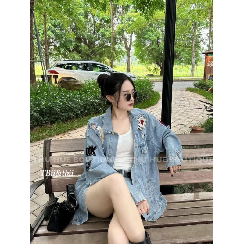 Áo khoác bò hình nổi mới