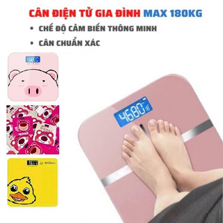 [Ngẫu Nhiên Trơn/Hoạt Hình] Cân sức khỏe - cân điện tử dành cho gia đình xinh xắn