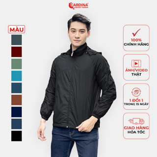 Áo khoác gió nam CARDINA 2 Lớp Lót Lưới Cao Cấp Siêu Cản Gió Giữ Nhiệt Cản Bụi Chống Nước 1GM