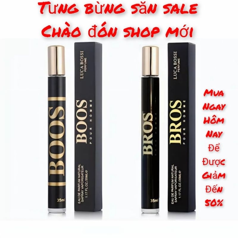 nước hoa lưu hương lâu Boos 35ml - hương gỗ ấm , giúp bạn lun tự tin, dùng được cho cả nam và các bạn n