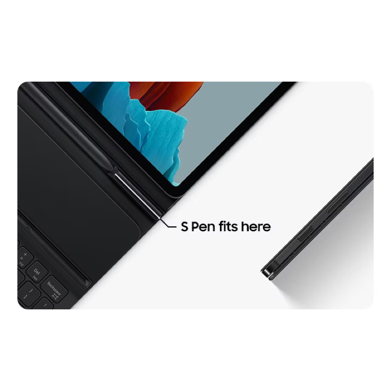 Chính hãng-Không chuột-Bao da bàn phím Book Cover Keyboard Slim cho Galaxy Tab S7/S8/S7+/S8+/S7 FE