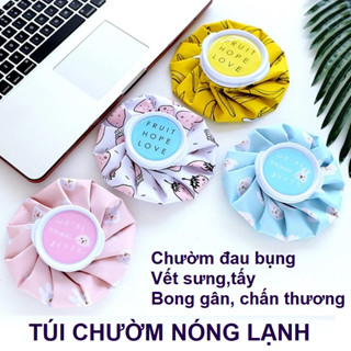 Túi Chườm Nóng Lạnh Đa Năng Dáng Tròn Túi Chườm Đau Bụng Kinh Chườm Vết Sưng Tấy Bong Gân Giảm Sưng Bọng Mắt