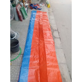 Bạt xanh cam 2da khổ rộng 3.7 mét bán theo mét dài khổ