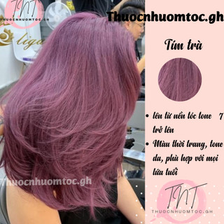 thuốc nhuộm tóc tím trà + tặng oxy trợ dưỡng - mikeche.hair