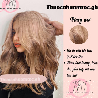 thuốc nhuộm tóc vàng mơ + tặng kèm oxy trợ nhuộm - mikeche.hair