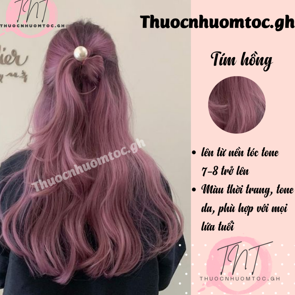 thuốc nhuộm tóc màu tím hồng