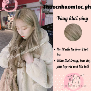 thuốc nhuộm tóc vàng khói sáng + tặng oxy trợ dưỡng - mikeche.hair