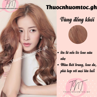thuốc nhuộm tóc vàng đồng khói + tặng oxy trợ dưỡng - mikeche.hair