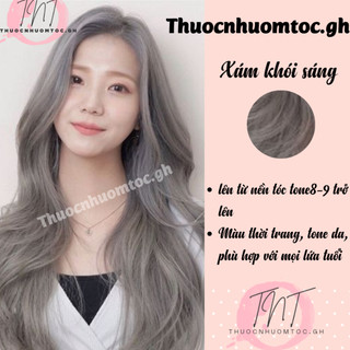 thuốc nhuộm tóc xám khói sáng+tặng kèm trợ dưỡng - mikeche.hair