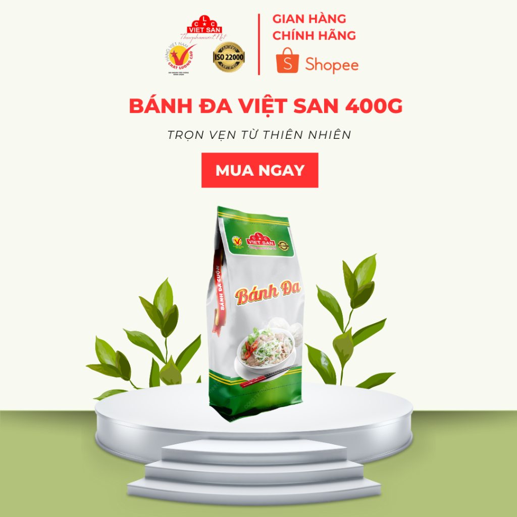 Bánh Đa Cuộn Khô Việt San Sợi Dai Mềm 400g