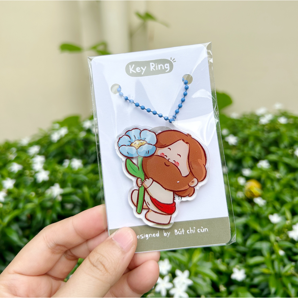 Móc khoá CHÚA GIÊSU CHIBI - BÚT CHÌ CÙN - quà tặng Công giáo - thiết kế độc quyền
