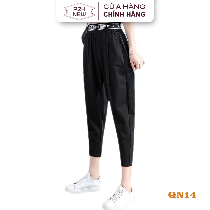 Quần Baggy Nữ UMI Lửng Cạp Chữ Ngẫu Nhiên Công Sở Đi Chơi QN14