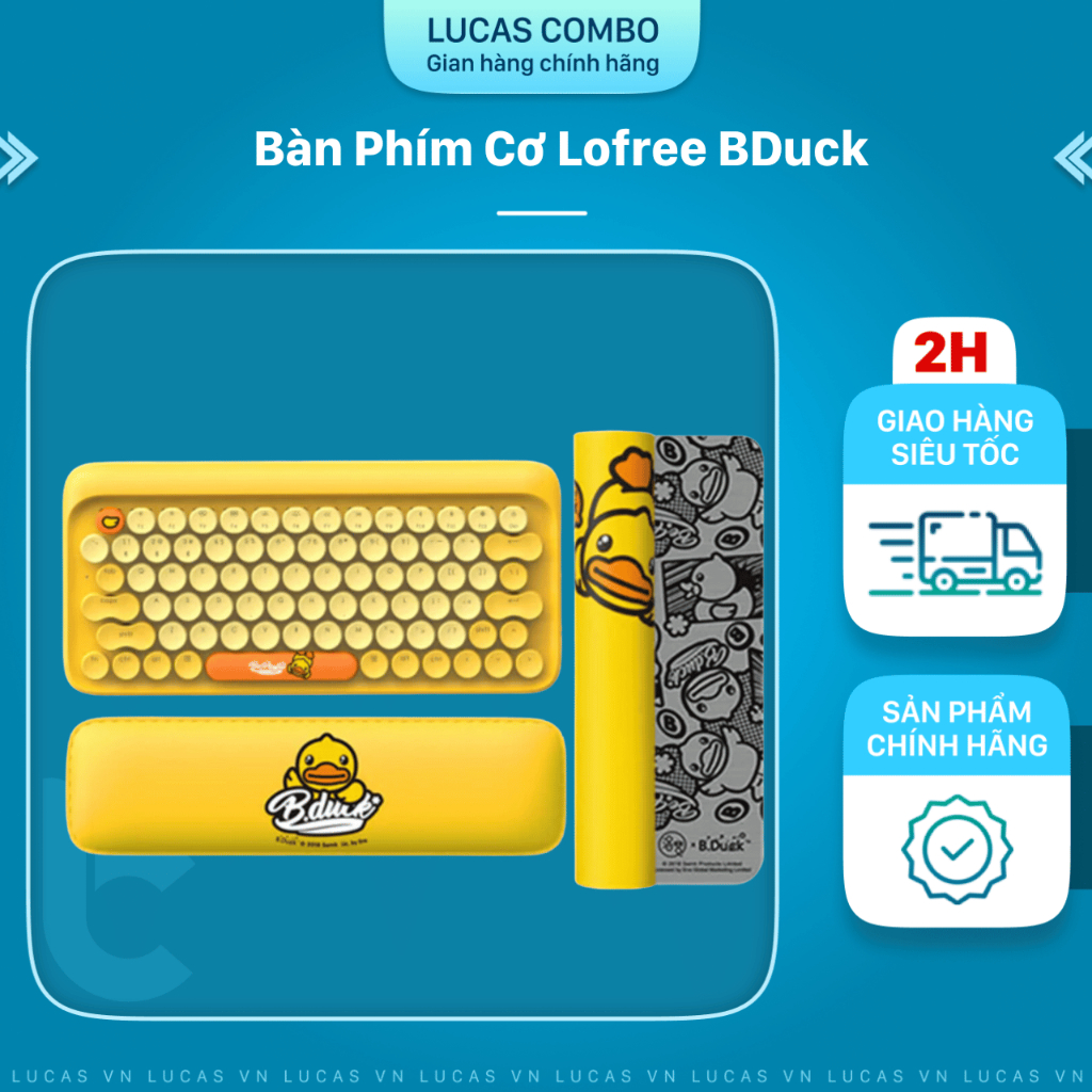 Bàn Phím Cơ Không Dây Bluetooth Lofree Bduck (Limited Edition) - Hàng Chính Hãng