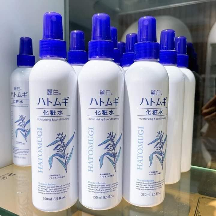 Xịt khoáng dưỡng ẩm và làm sáng da Reihaku Hatomugi 250ml Nhật Bản