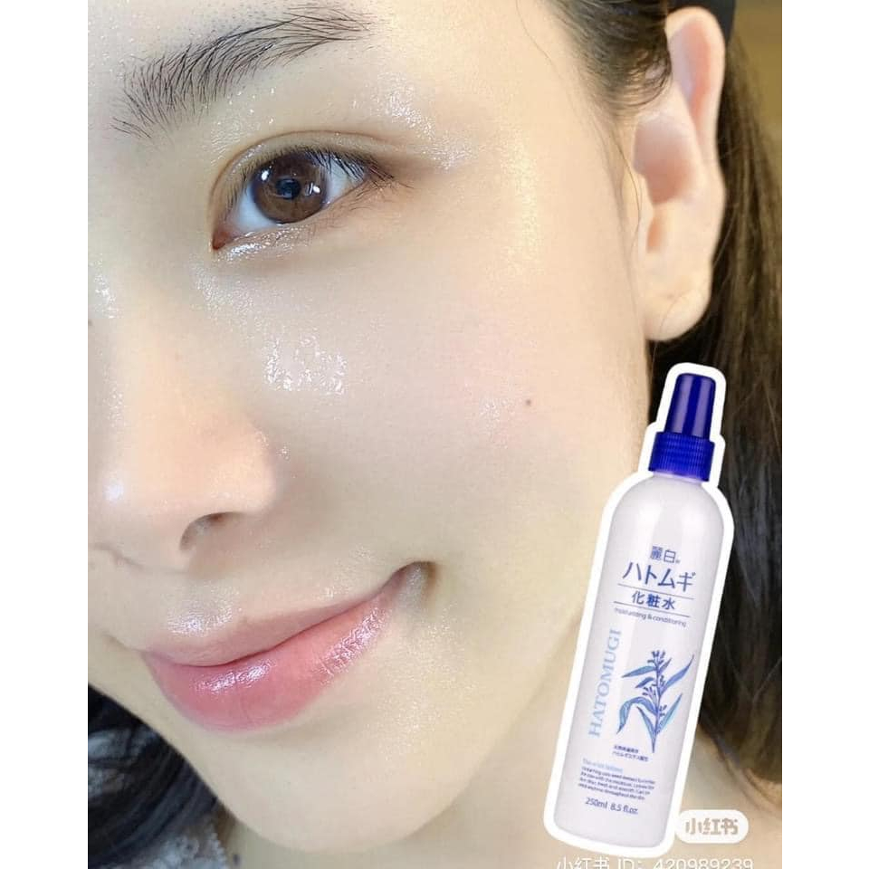 Xịt khoáng dưỡng ẩm và làm sáng da Reihaku Hatomugi 250ml Nhật Bản