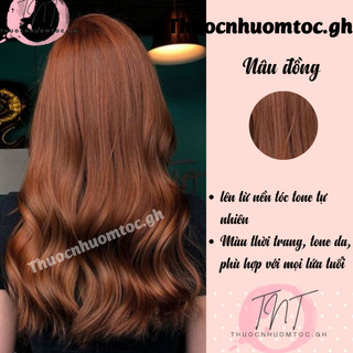 thuốc nhuộm tóc màu nâu đồng + tặng oxy trợ dưỡng - mikeche.hair