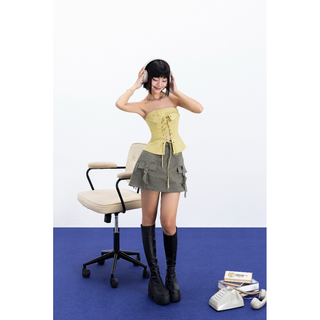 Chân váy ngắn Cargo phối túi cá tính thời trang | JENSI SKIRT | Secodee