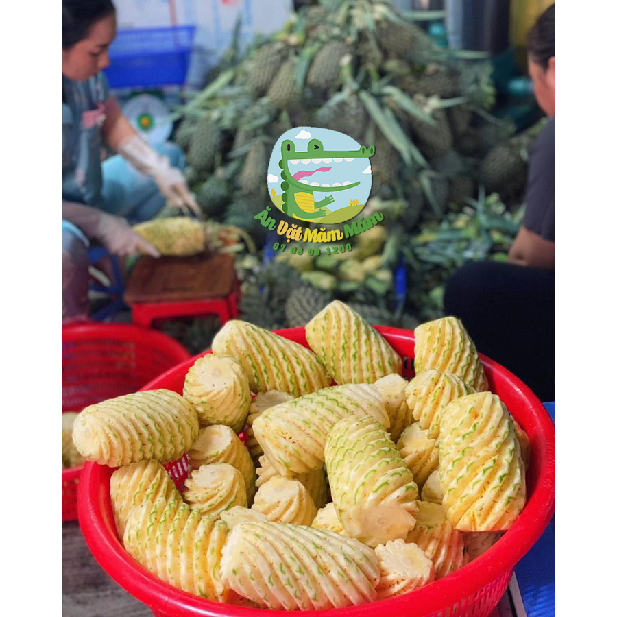 Thơm Thái Sấy Muối Ớt 200gr