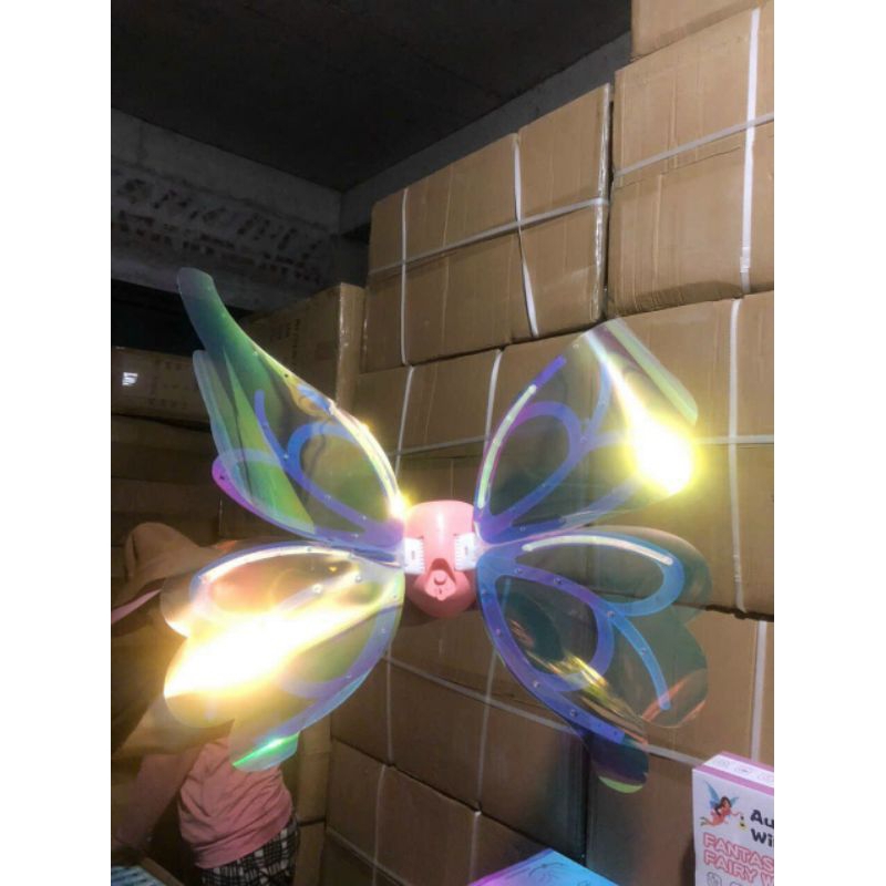 Cánh Thiên Thần Tự Động Vỗ Cánh Và Phát Sáng Đeo Lưng Cho Bé Hóa Trang Thành Công Chúa