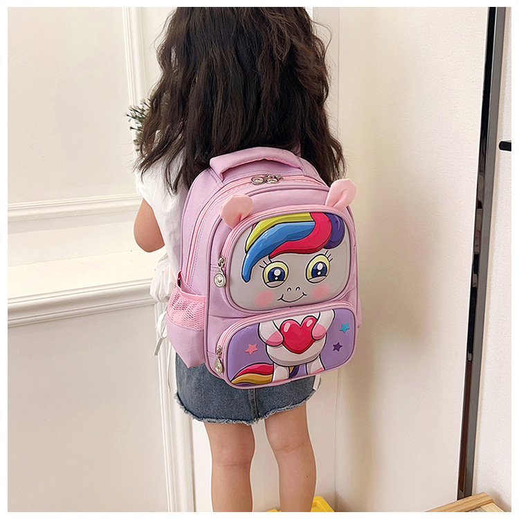 Balo mầm non cặp cho bé trai gái đi học mẫu giáo in 3d ngộ nghĩnh đáng yêu vải oxford cao cấp 1330