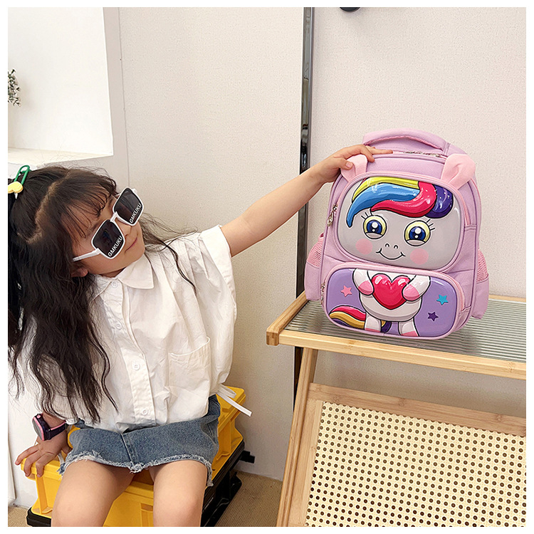 Balo mầm non cặp cho bé trai gái đi học mẫu giáo in 3d ngộ nghĩnh đáng yêu vải oxford cao cấp 1330