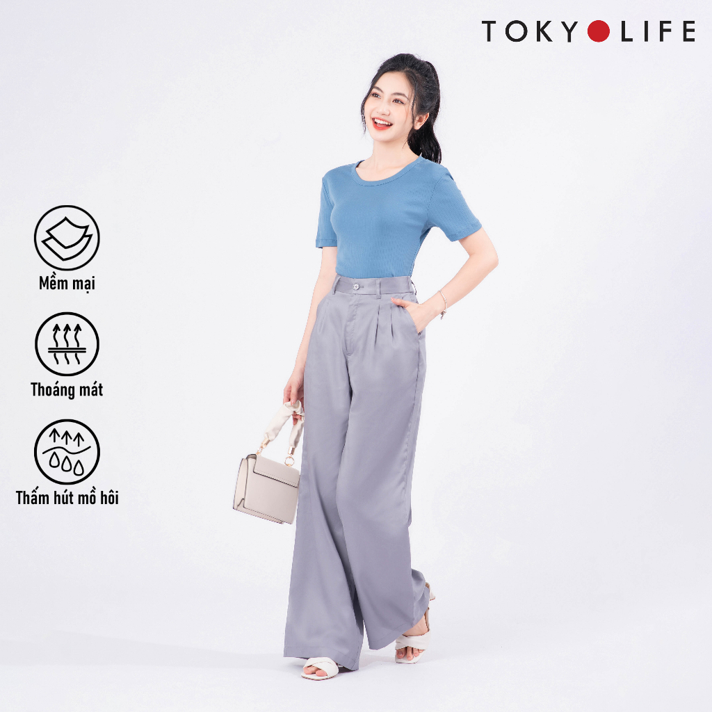 Áo T-Shirt NỮ cổ tròn dáng ôm TOKYOLIFE C9TSH504M