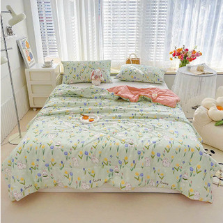 Chăn cotton đũi hè thu , Mền đũi cotton Hàn Quốc chất liệu mềm mại thoáng mát