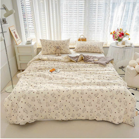 Chăn cotton đũi hè thu , Mền đũi cotton Hàn Quốc chất liệu mềm mại thoáng mát