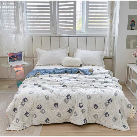 Chăn cotton đũi hè thu , Mền đũi cotton Hàn Quốc chất liệu mềm mại thoáng mát