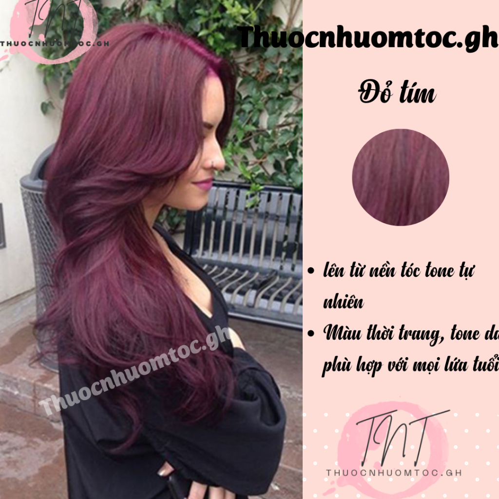 thuốc nhuộm tóc đỏ tím - mikeche.hair