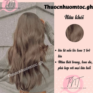 thuốc nhuộm tóc nâu khói + tặng oxy trợ dưỡng - mikeche.hair