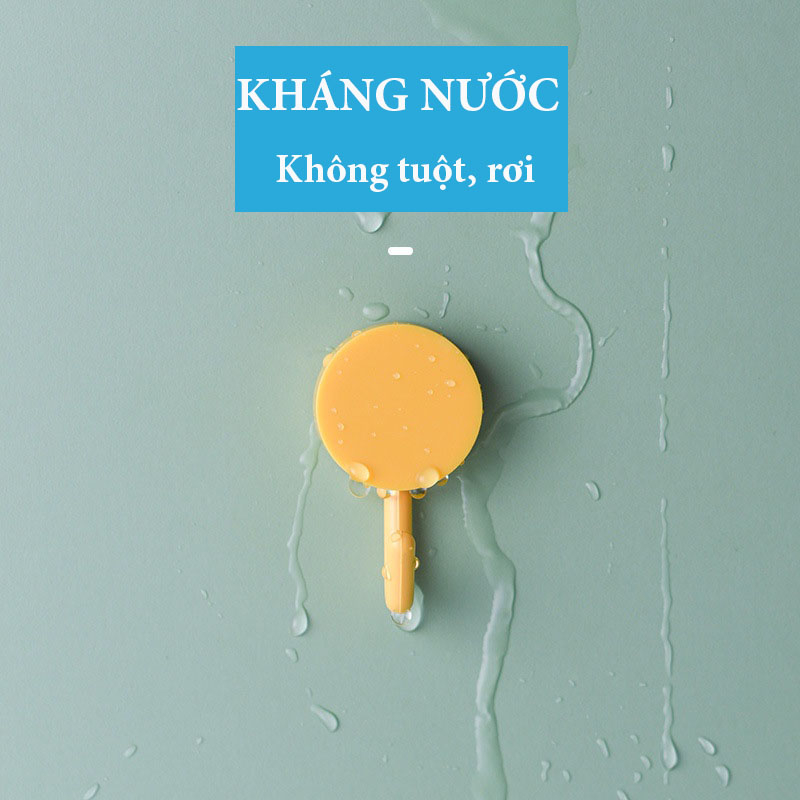Móc Nhựa Treo Quần Áo Gắn Tường, Móc Nhựa Tròn Đa Năng Treo Đồ Gia Đình Siêu Dính BI HOUSE