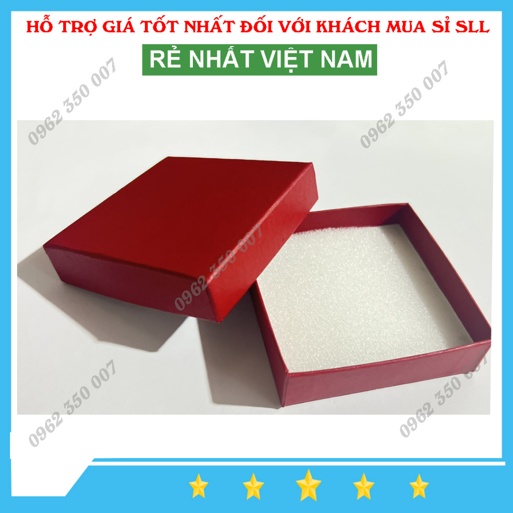 Hộp Trang Sức Màu Đỏ Giá Rẻ Kích Thước 9x9x2