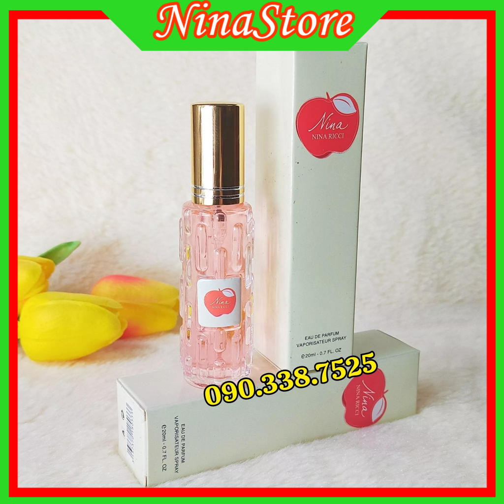 Nước Hoa Nina Ricci Mini Nữ chai xịt 20ml mẫu 4D- Mùi nina Ngọt kẹo- NinaStore Perfume